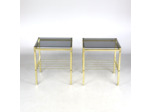 Paire de tables d'appoint années 70