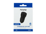 FAIRPLAY LUCCA Chargeur Voiture PD 20W 2USB (A+C)
