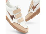 Baskets éclair blanc et beige à semelle rétro - Laurette - Vanessa Wu