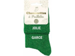 Chaussettes duo à paillettes Jolie Garce