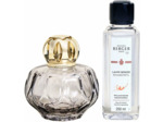 MAISON BERGER - Coffret Cadeau Lampe Berger - Modèle Rosalie - Diffuseur de Parfum d'Intérieur - 11.4 cm - Contient Le Parfum Exquisite Sparkle 250 millilitres (Gris)