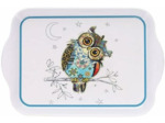 KIUB Mini Plateau avec des animaux - motif Chouette - mélamine de qualité - Taille Mini 14 * 21 CM