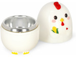 Legami - Cuiseur à micro-ondes Poule Egg-cellent !, pour cuire les œufs en quelques minutes, utilisable au micro-ondes, lavable au lave-vaisselle, 7 x 10,2 cm, Blanc