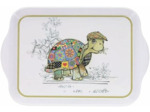 KIUB Mini Plateau avec des animaux - motif Tortue - mélamine de qualité - Taille Mini 14*21 CM