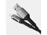 FORCELL F-ENERGY Câble nylon tressé USB-A vers Lightning 2,4A 12W 2m