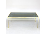 Table basse en verre et métal doré