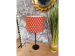 Lampe plumes de paon rouges