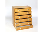 Commode six tiroirs années 70