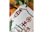 Carte à broder Noël - La tournée des cadeaux