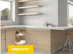 Plateau rond tournant 2 niveaux pour meuble cuisine