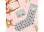 Chaussettes grises à paillettes "Copine de coeur"