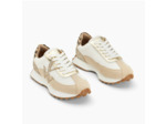 Baskets monogramme Faustine ivoire et beige à semelle running - Vanessa WU
