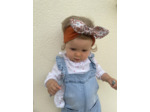 BANDEAUX LARGES BEBE "CONSTANCE" AVEC SON NOEUD LIBERTY