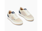 Baskets monogramme beige et marine - Rosie - Vanessa Wu