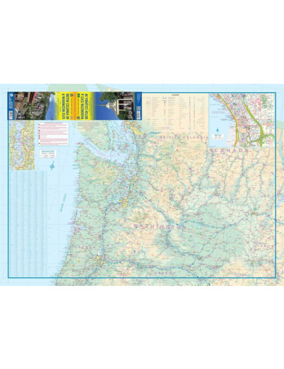 WASHINGTON STATE AND BRITISH COLUMBIA SW 1:800 000