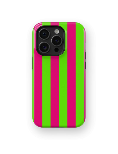 Flashy Green Stripes Case | Coque de téléphone 3D 2en1 Ultra-résistante