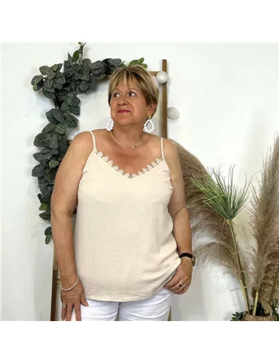 Z142- Débardeur Christy (T44-T52) (beige)