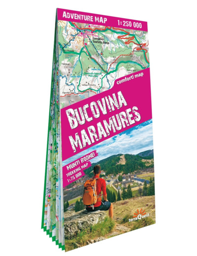 BUCOVINE, MARAMURES 1/250 000 (CARTE GRAND FORMAT LAMINEE D'AVENTURE TQ) BUCOVINA, MARAMURES - A
