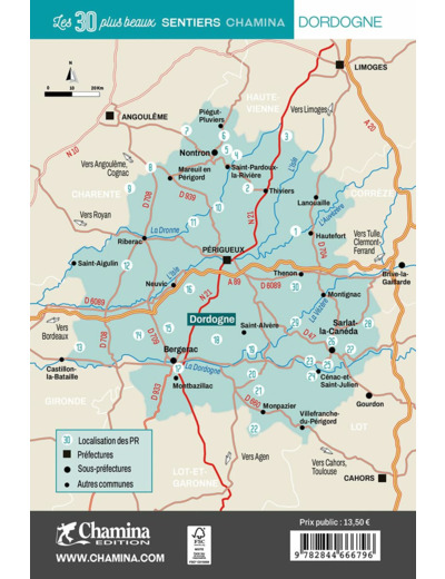 DORDOGNE LES 30 PLUS BEAUX SENTIERS