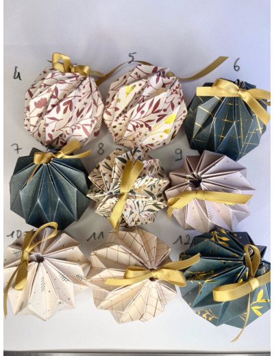 Boule de noël papier