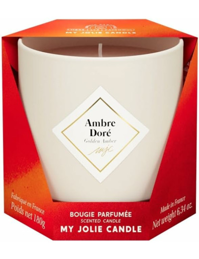 MY JOLIE CANDLE - Bougie parfumée Ambre Doré Classique 180g 36h