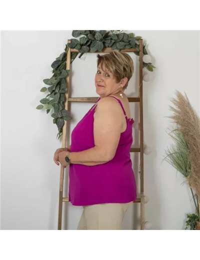 K217- Débardeur Christy (T44-T52) (fuchsia)