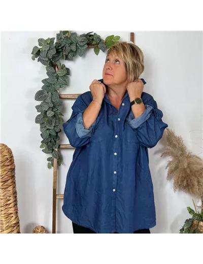 K539- Chemise en jean (Gt) (denim foncé)