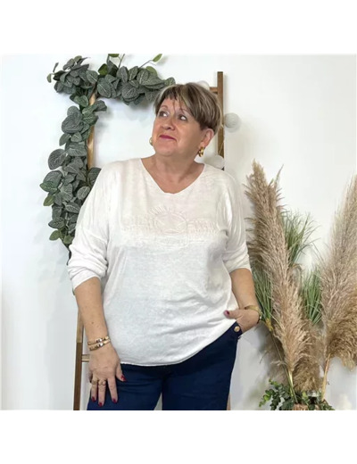 K812- Pull Etoile (Tu) 🇮🇹 (blanc)