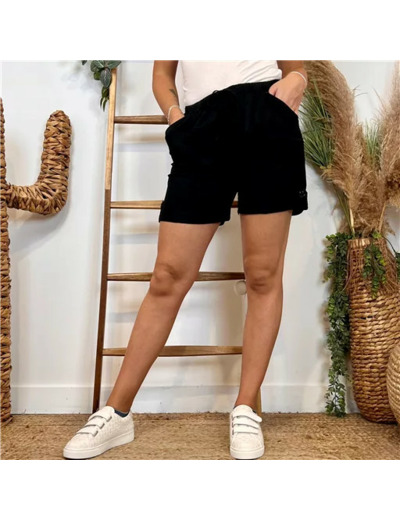 L782- Short en coton (T38-T46) (noir)