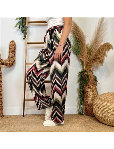 L755- Pantalon ZigZag (Tu) 🇮🇹 (noir)