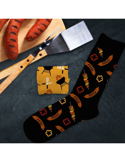 Chaussettes dépareillées - Barbecue Saucisses