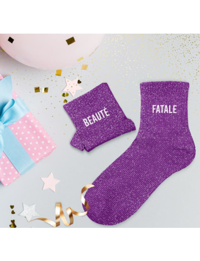 Chaussettes paillettes duo beaute fatale