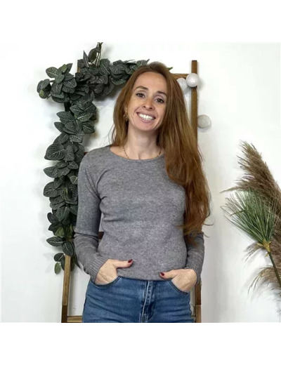 Y256- Pull Laine Cachemire "Tricotonic" (les T36&40) (gris)