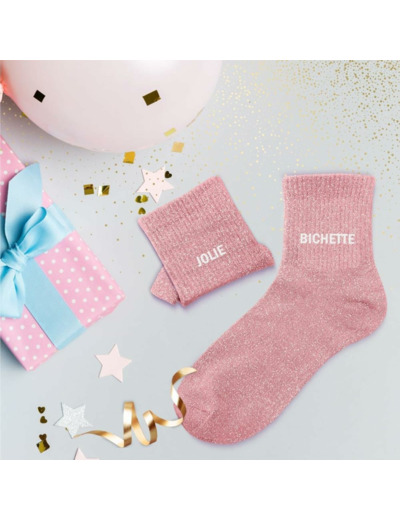 Chaussettes duo à paillettes Jolie bichette
