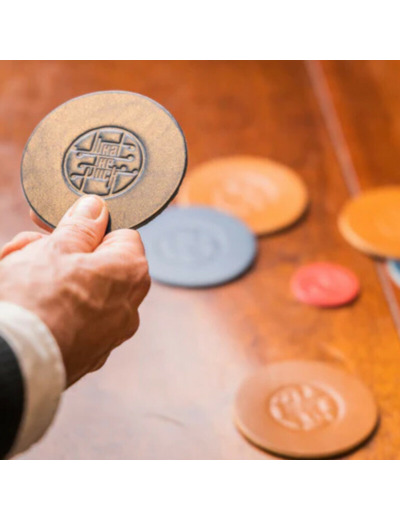 Jeu de palets d'intérieur 100% cuir 6 + 6