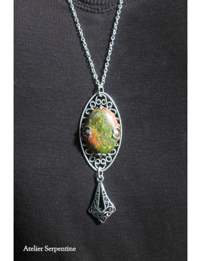 Collier "BELENOR" Unakite