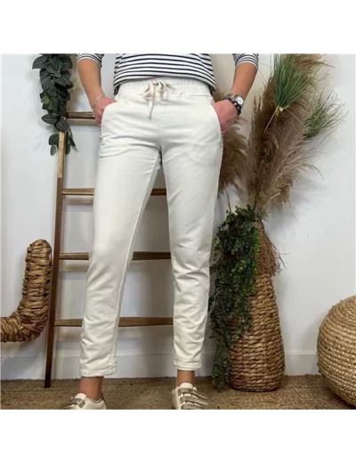 L810- Jogg 2 poches zippées 🇮🇹 (beige)