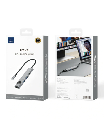 WIWU Hub USB-C 8 en 1 multifonction