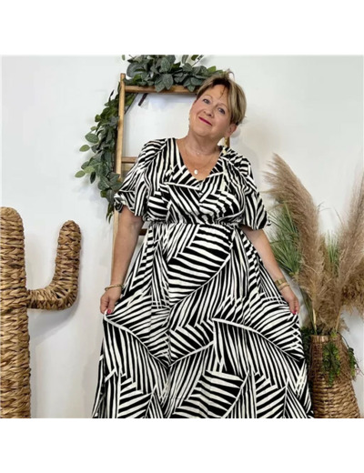 Z152-Robe longue Christy (T44-T52) (noir)