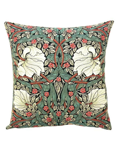 Coussin décor W.MORRIS Pimpernel vert
