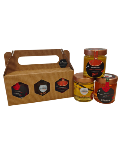 Coffret de Miels Créations  – 3 pots de 250 g