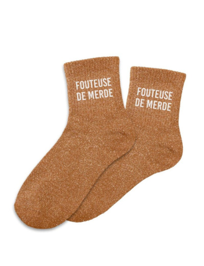 STC Chaussettes à paillettes Fouteuse de merde