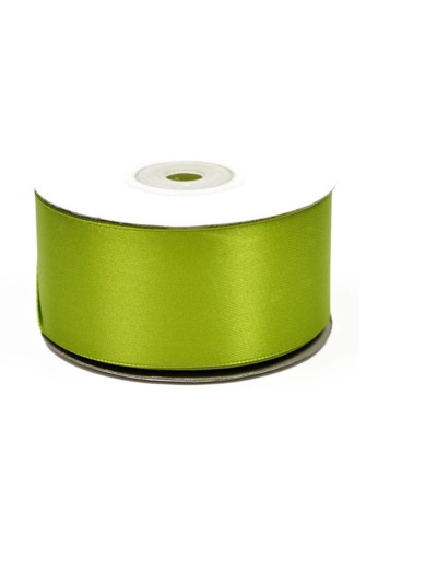 Ruban satin 38 mm de large bobine de 25 m vert menthe ref 548