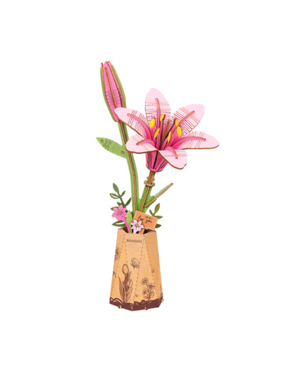Lys Rose en Bois