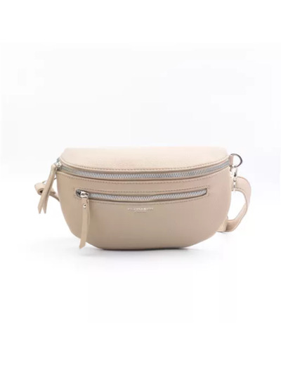 P445- Banane Medium 2 zips (beige)