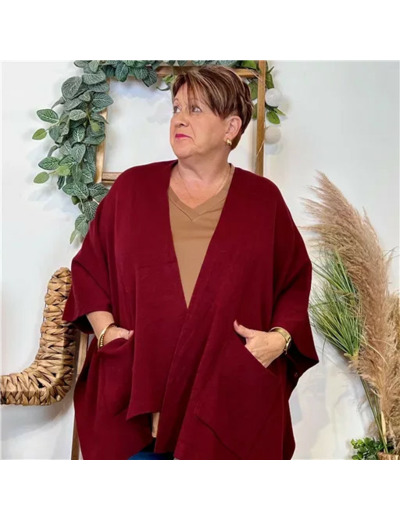Z105 Gilet Oversize uni (Gt) (bordeaux)