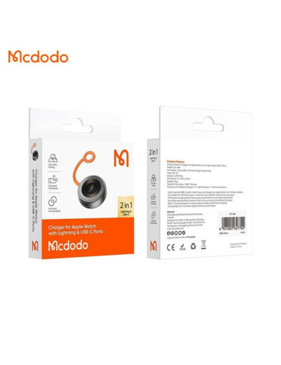 MCDODO Chargeur Montre Connectée CH-6840 sans Fil pour Apple Watch & AirPods Noir