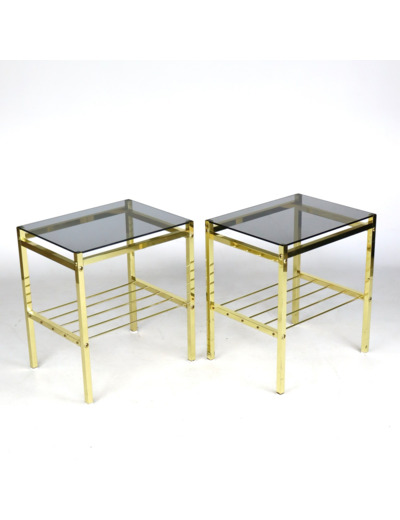 Paire de tables d'appoint années 70