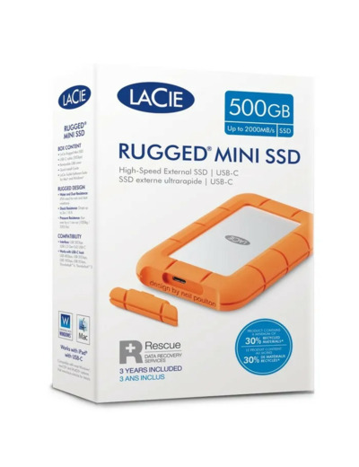 LACIE Disque dur Mini SSD Rugged 500Go