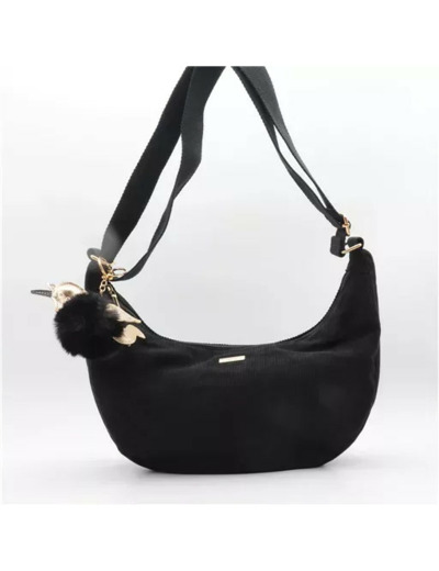 P403- Banane Velours cotelé Flora & Co (noir)